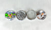 Silver Trippy Alien Abduction Crystal 4 Piece Grinder