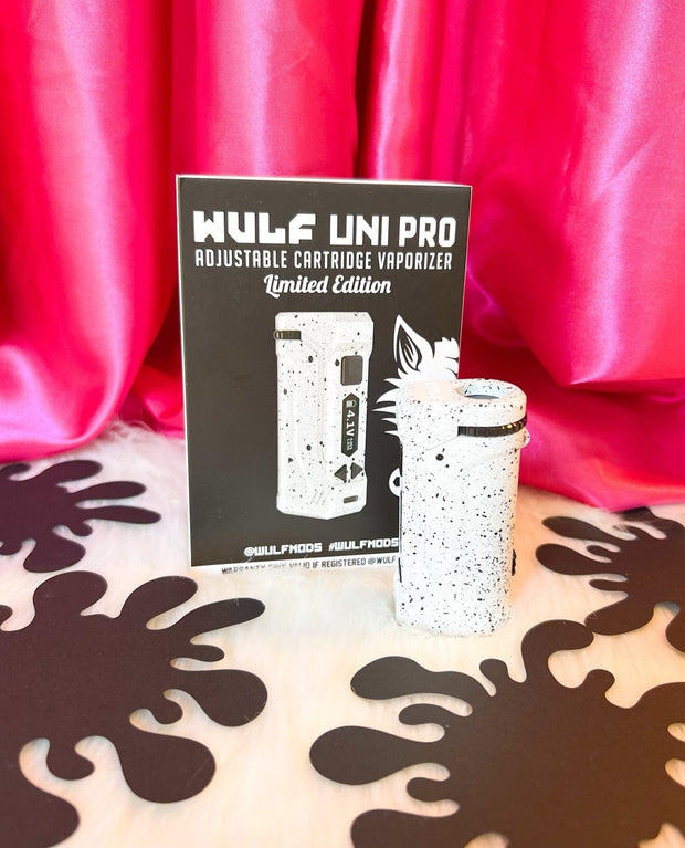 Wulf White Black Splatter Yocan Uni Pro 510 Threaded Battery Starter Kit