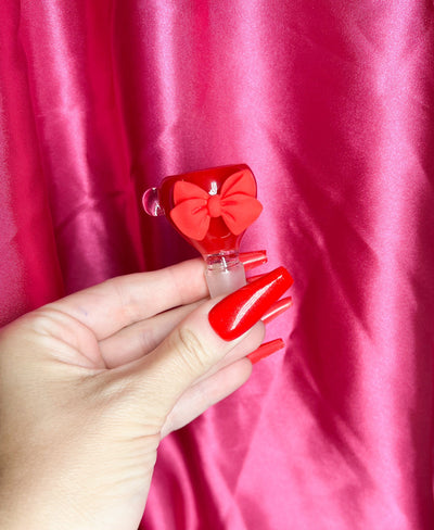 Red Bow 14mm Glass Bowl