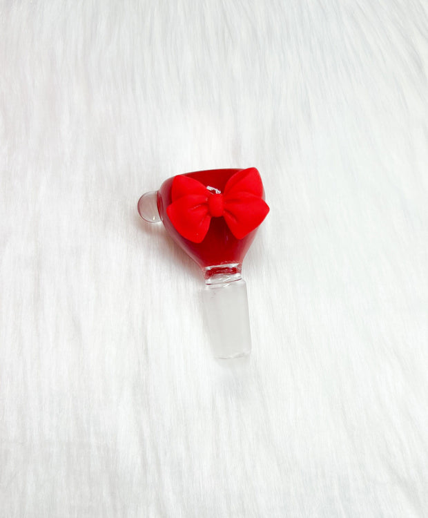 Red Bow 14mm Glass Bowl