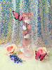 Purple Butterfly Pink Clouds 12in Glass Water Pipe/Bong