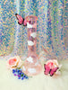 Purple Butterfly Pink Clouds 12in Glass Water Pipe/Bong