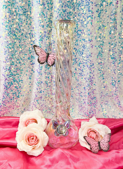 Iridescent 16 Inch Glass Water Pipe/Bong