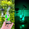 Green Glow Ghosts Halloween 6in Glass Water Pipe/Dab Rig