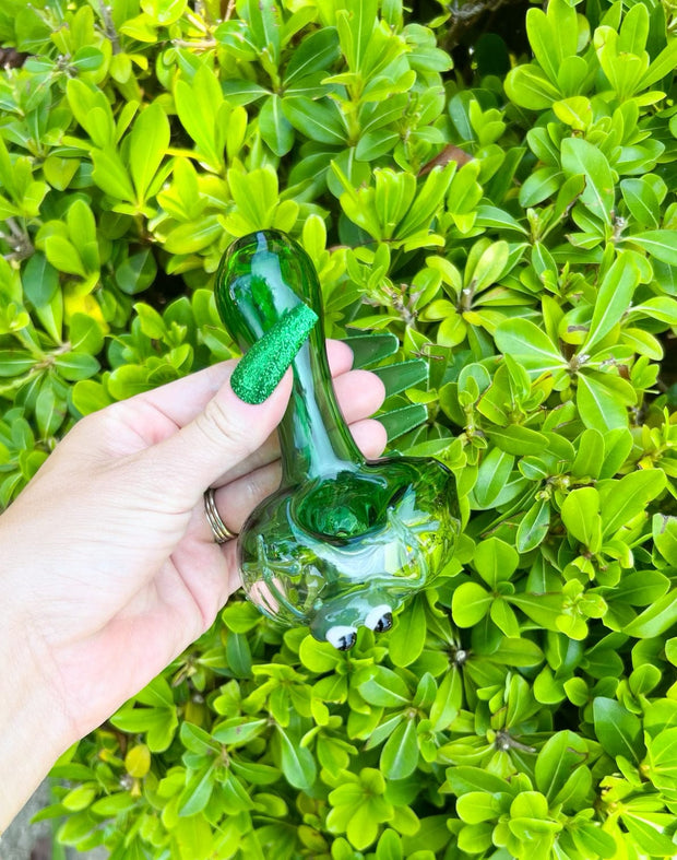 Green Frog Glass Hand Pipe