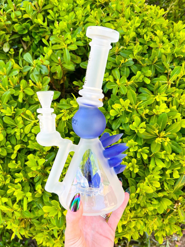 Cheech Blue Crystal Glass Water Pipe/Dab Rig