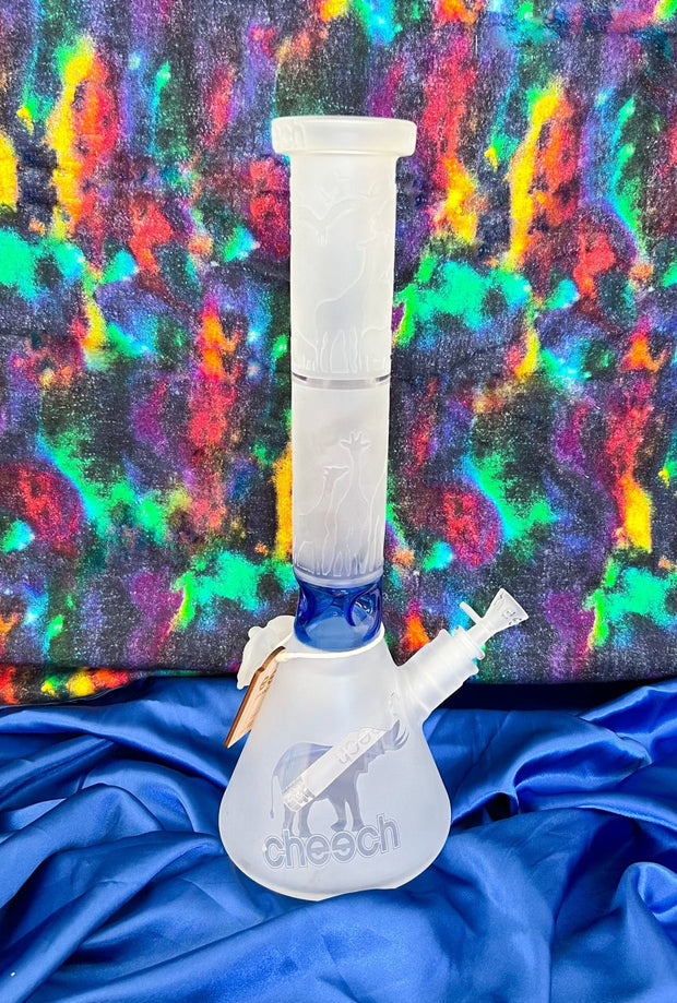 Cheech Sandblasted Elephant 15in Glass Water Pipe/Bong