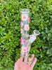 Custom Dried Floral 10 in Straight Tube Water Pipe/Bong