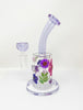 purple glass flower pipe
