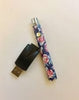 510 Threaded Battery Rose Floral Blue Vape Pen