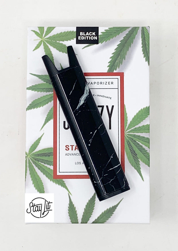 Stiiizy pro battery wrapped in a black marble design
