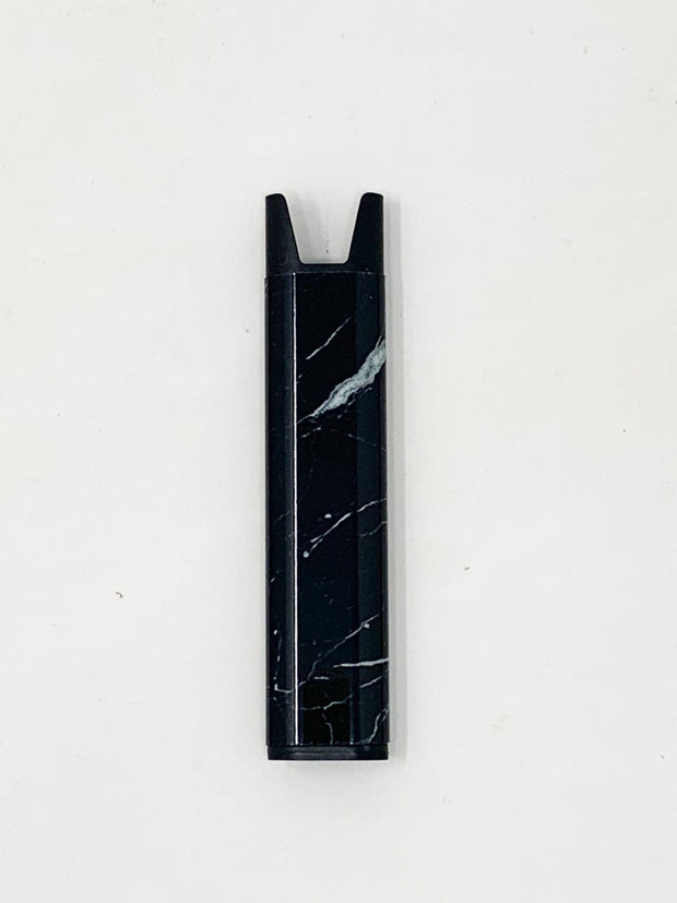Black and grey marble stiiizy pro battery on white background