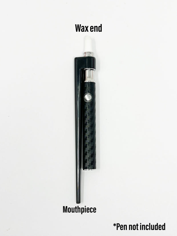 Black wax dap pen attachment for 510 threaded battery
