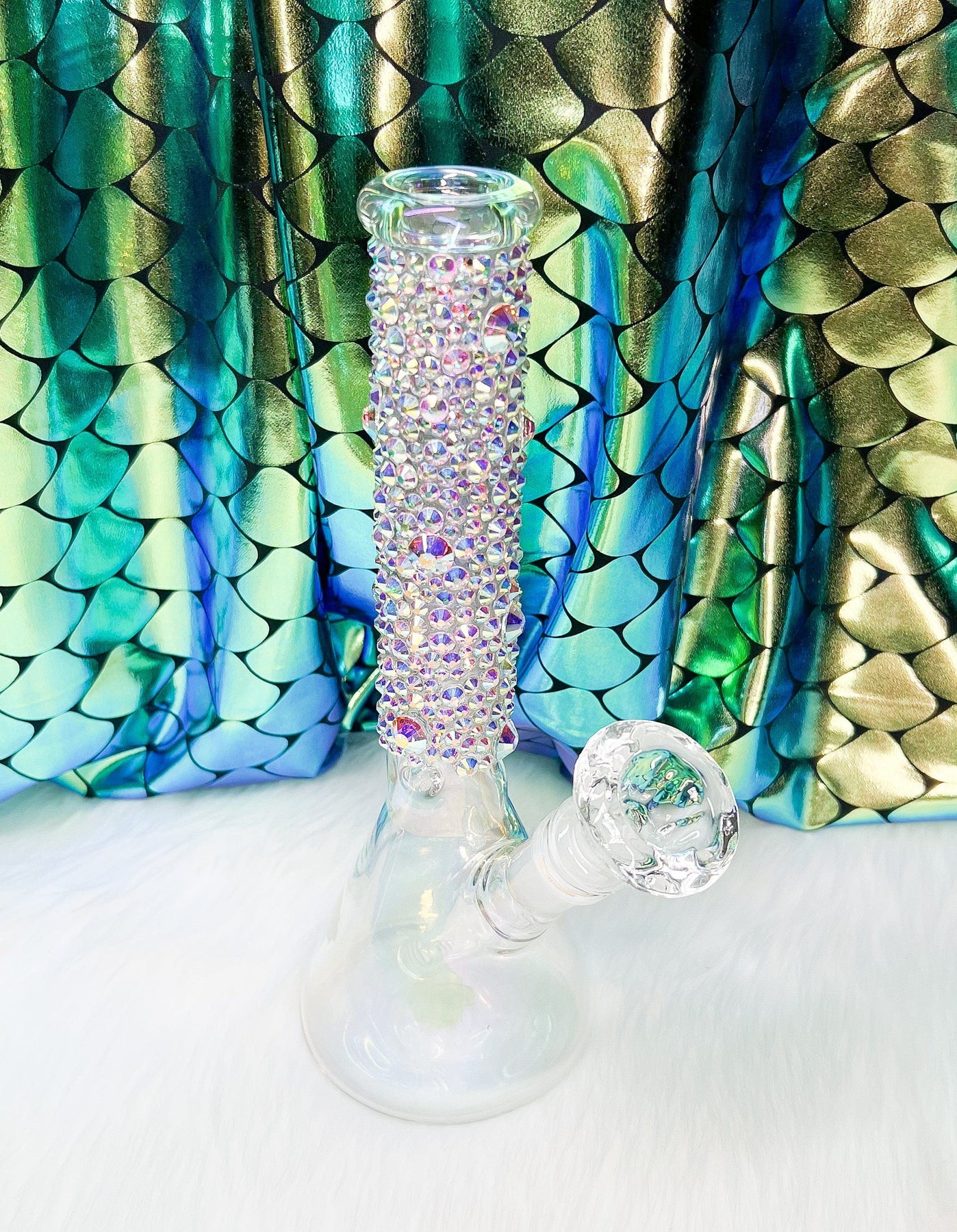 StayLit Real Crystal Iridescent Beaker Wedding Bong