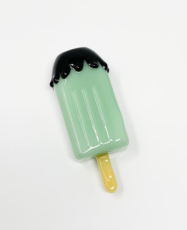 Green popsicle glass hand pipe