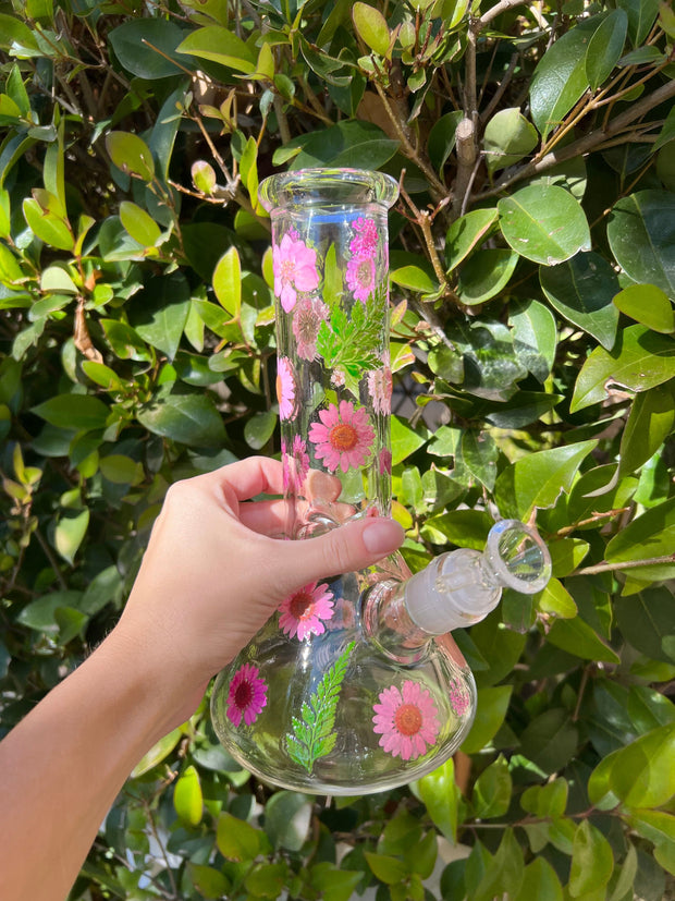 custom dried floral glass pipe online