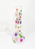 dried floral cute beaker bong-side-view