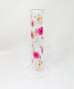 dried floral straight tube water pipe rear view