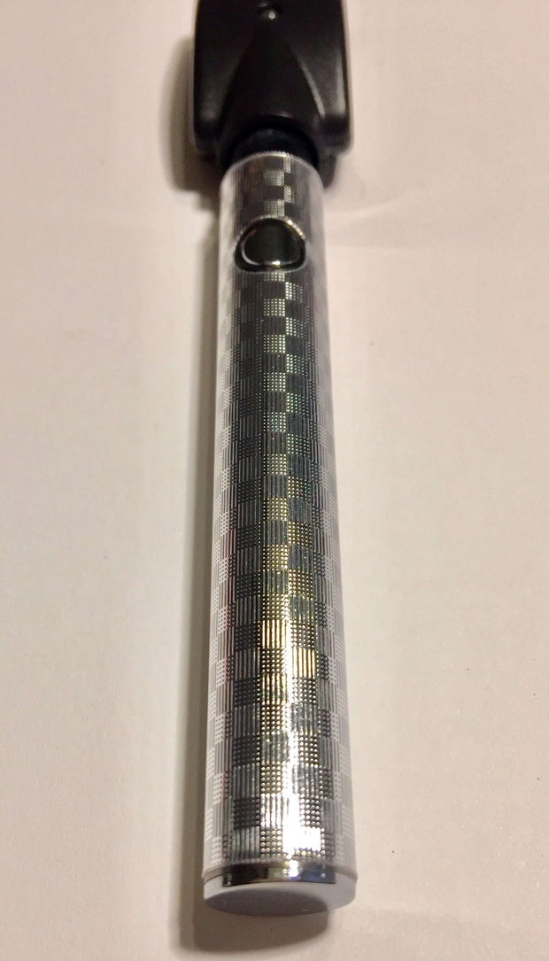 510 Threaded Battery Silver Carbon Fiber Vape Pen