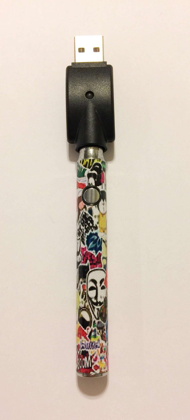 Thin Vape Pen | Sticker Bomb Vape | StayLit Design Thin Vape Pen | Sticker Bomb Vape | StayLit Design