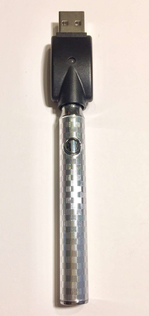 510 Threaded Battery Silver Carbon Fiber Vape Pen