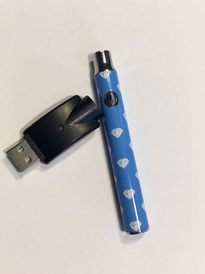 510 Threaded Blue White Diamond Vape Pen