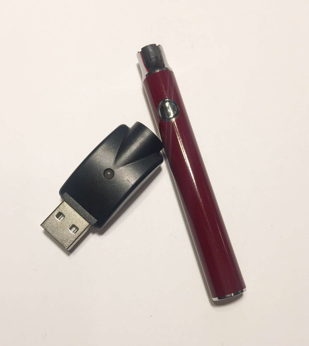 510 Threaded Battery Maroon Vape Pen StayLit Design 510 Threaded Battery Maroon Vape Pen StayLit Design