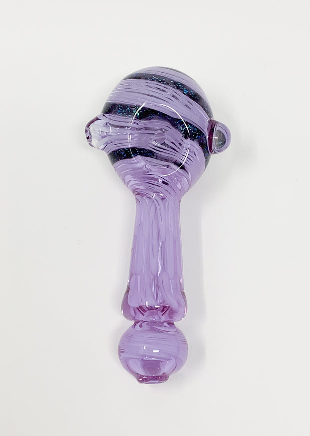 Purple Swirl Dichro Head Glass Hand Pipe