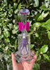 Purple Moon Girl Bent Neck Glass Water Pipe/Dab Rig