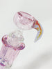 2KGlassWorks Pink Purple Horn Heady Glass Water Pipe/Dab Rig