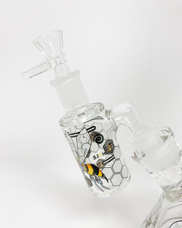 Wormhole Robotic Bee Beaker Glass Water Pipe 16in Bong