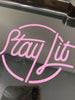 StayLit Pink Glitter LED Rolling Tray