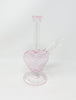 Candy Heart Glass Water Hand Pipe/Dab Rig
