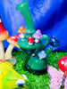 Rainbow Mushroom Recycler Glass Water Pipe/Dab Rig