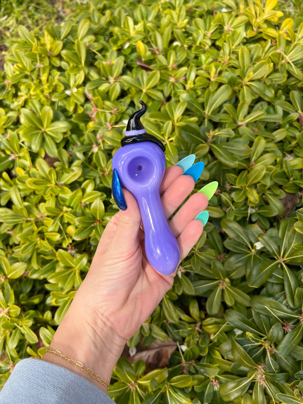 Witch Hat Halloween Glass Hand Pipe