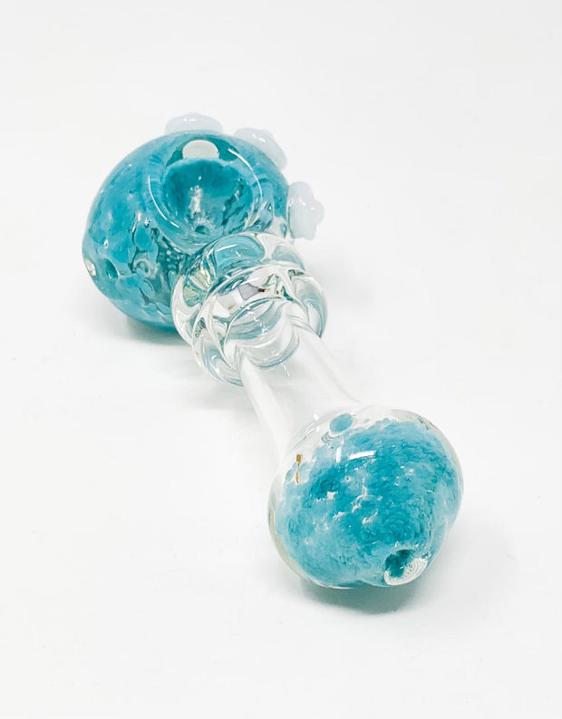 Teal Crystal Glass Hand Pipe