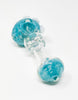 Teal Crystal Glass Hand Pipe