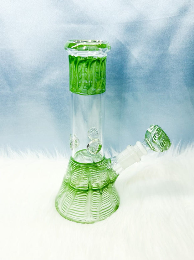 Swirled Beaker Glass Water Pipe/Bong