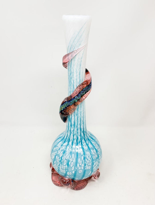 Noble Glass Cotton Candy Pink Dichroic Heady Glass Water Pipe/Bong