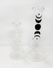 Glow In The Dark Crescent Moon Beaker Glass Water Pipe/Bong