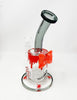 Ghost Mask Horror Bow 8.5in Bent Neck Glass Water Pipe/Dab Rig