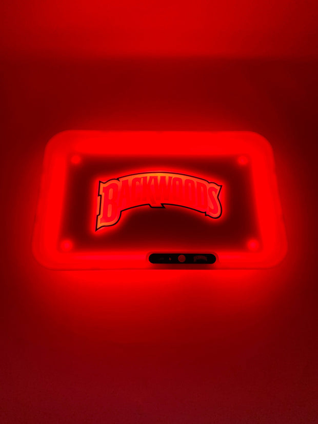 Yellow Backwoods LED Rolling Tray