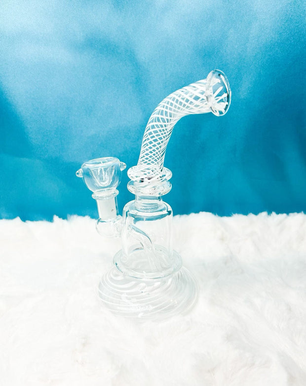 Colored Swirl Glass Water Pipe/Dab Rig