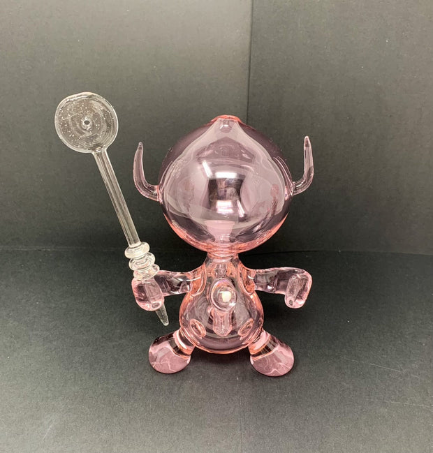 BossHaas Pink Opal Dab Dude Heady Glass Water Pipe/Dab Rig