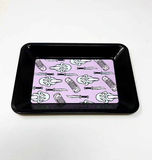 Purple Ghost Face Rolling Tray