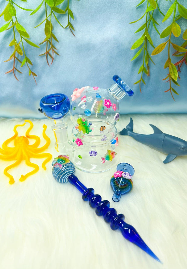 Under The Sea Dome Glass Water Pipe/Dab Rig