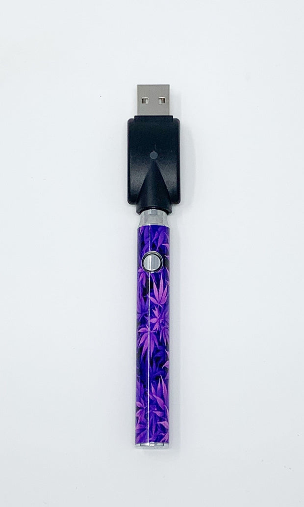 510 Threaded Battery Purple Cannabis Leaf Starter Kit