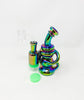 Crystal Glass Iridescent Reclaimer Recycler Glass Water Pipe/Dab Rig