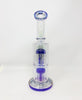 StayLit Iridescent Double Tree Perc Bent Neck Glass Water Pipe/Rig