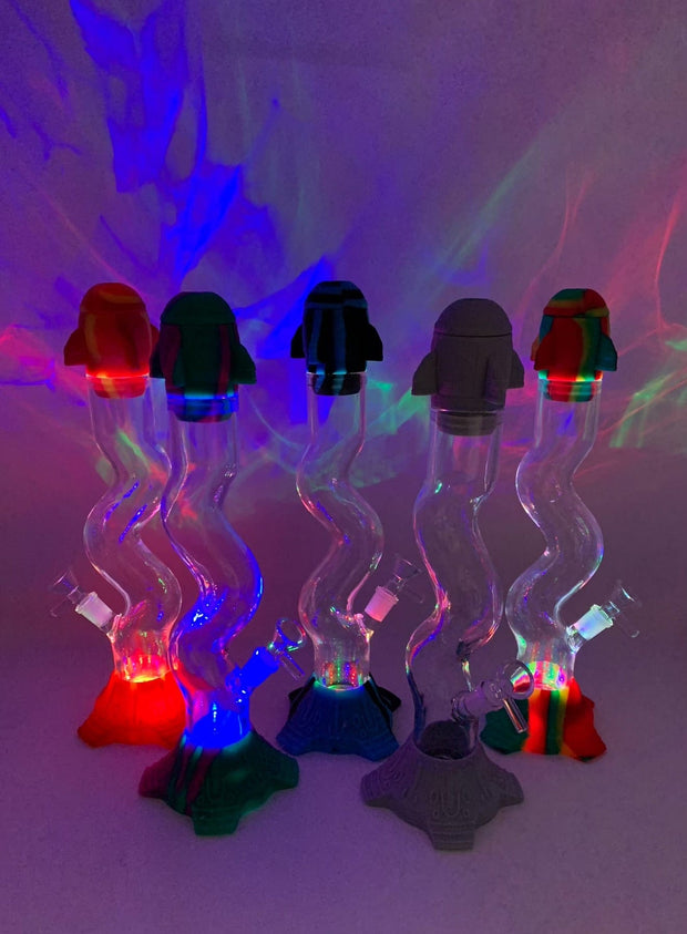 Rocketship LED Silicone Water Pipe/Bong